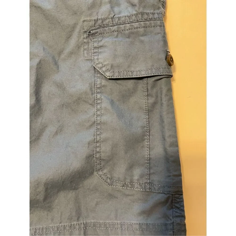 NWT Mens IZOD Federal Blue Cargo Casual Belted‎ Shorts 38